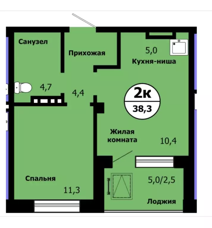 Продаётся 2-к квартира, 38 м - Фото 0