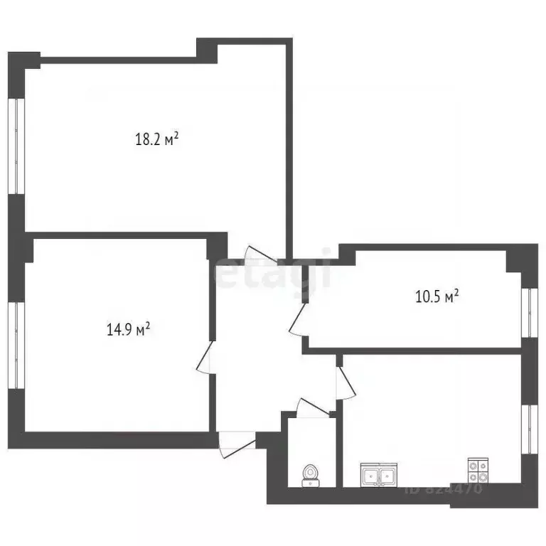 3-к кв. Московская область, Воскресенск Советская ул., 15/11 (61.0 м) - Фото 1