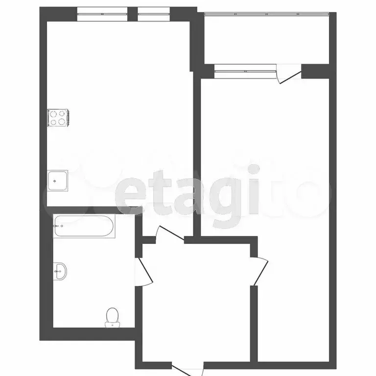 1-к. квартира, 38,7 м, 23/24 эт. - Фото 0