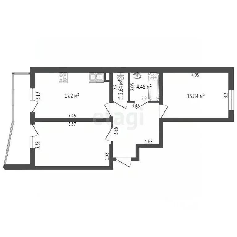2-к кв. Ростовская область, Ростов-на-Дону ул. Петренко, 24 (79.8 м) - Фото 0