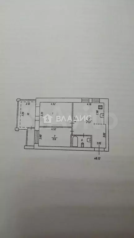 2-к. квартира, 59 м, 3/5 эт. - Фото 0