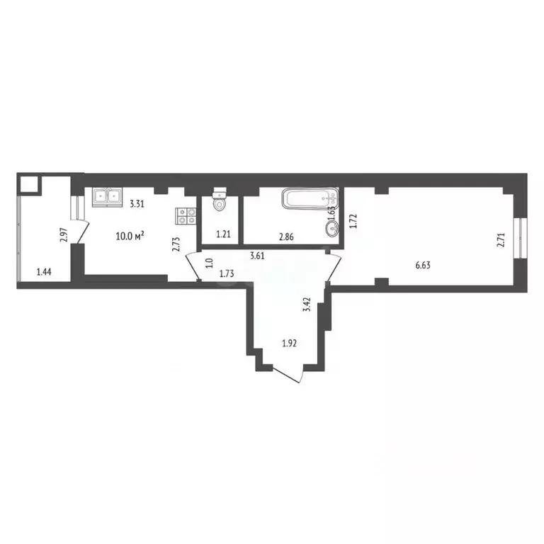 1-к кв. Ростовская область, Аксайский район, Щепкинское с/пос, пос. ... - Фото 2