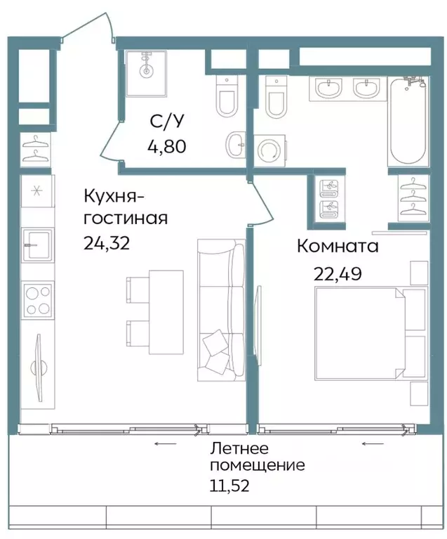 2-к кв. Крым, Саки ул. Морская (63.13 м) - Фото 0