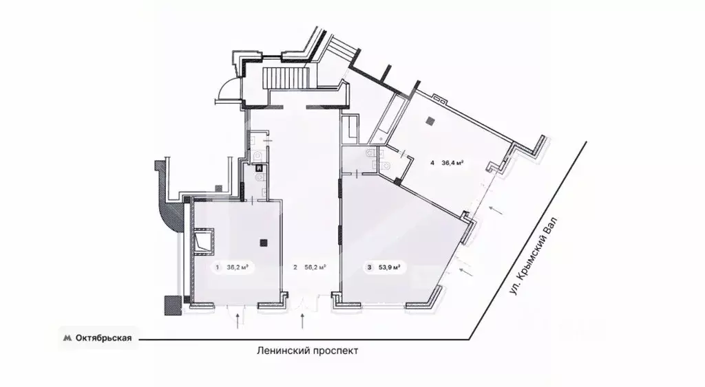Помещение свободного назначения в Москва Ленинский просп., 2 (56 м) - Фото 2