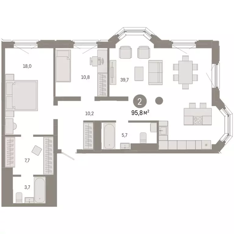 2-комнатная квартира: Екатеринбург, жилой район Вокзальный, улица ... - Фото 2