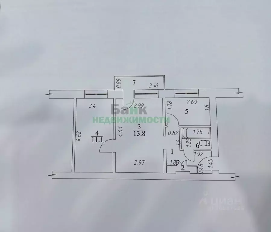 2-к кв. Саратовская область, Балаково ул. Титова, 13 (36.9 м) - Фото 2