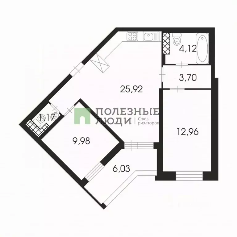 2-к кв. Санкт-Петербург Богатырский просп., 45 (61.4 м) - Фото 2