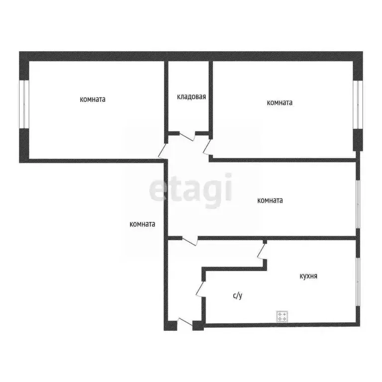 3-к кв. Курганская область, Курган ул. Пушкина, 83 (62.9 м) - Фото 1
