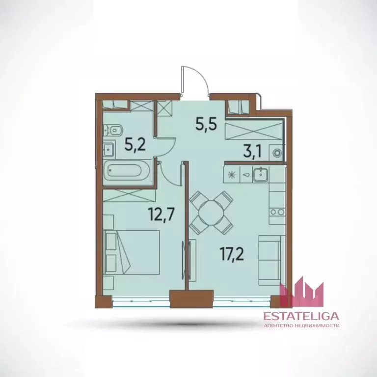 1-к кв. Москва ул. Нижние Мневники, 16к5 (43.5 м) - Фото 2