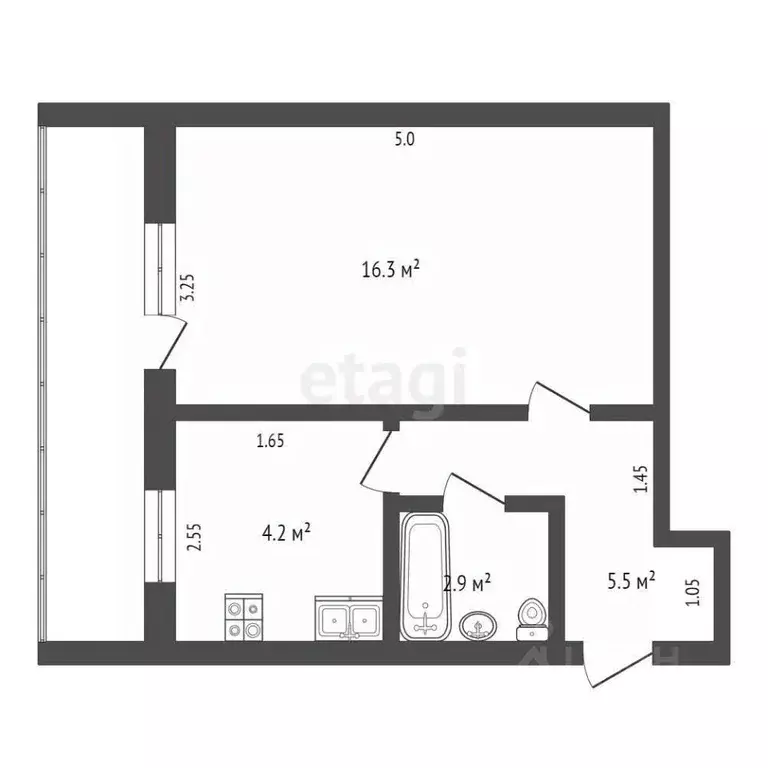 1-к кв. Мордовия, Саранск ул. Пушкина, 14 (28.9 м) - Фото 1