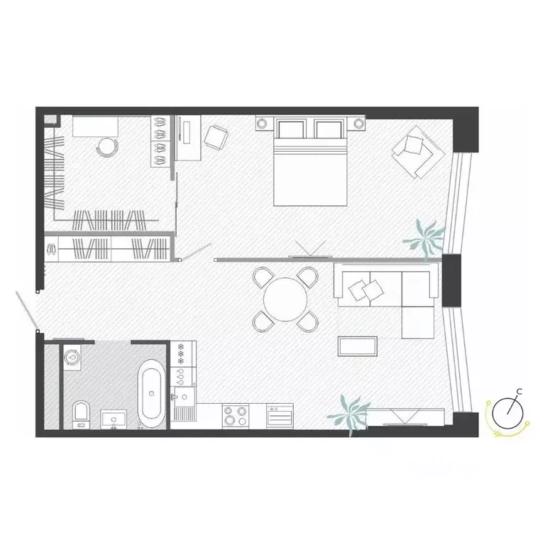 2-к кв. Приморский край, Владивосток ул. Нейбута (65.3 м) - Фото 1