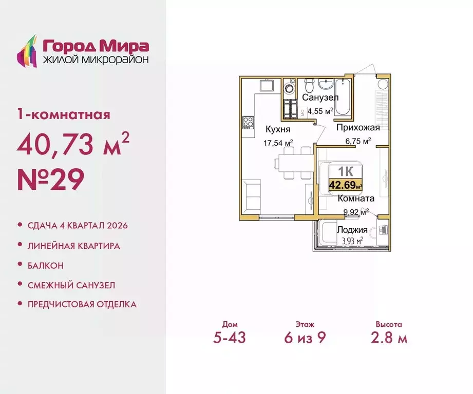 1-к кв. Крым, Симферополь ул. Батурина (40.73 м) - Фото 0