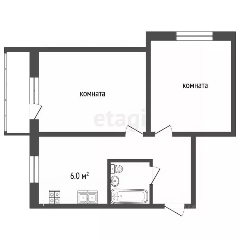 2-к кв. Владимирская область, Муром Кленовая ул., 12а (36.2 м) - Фото 2