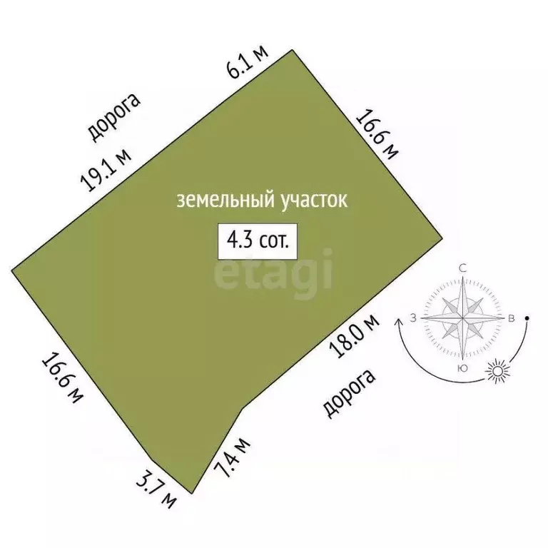 Участок в Тюменская область, Тюмень Строитель-1 СНТ, ул. Дружбы (4.34 ... - Фото 1