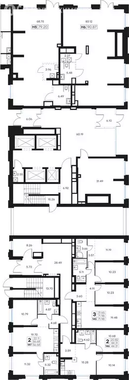 2-комнатная квартира: Нижний Новгород, ЖК Глоракс Левобережный (44.31 ... - Фото 2