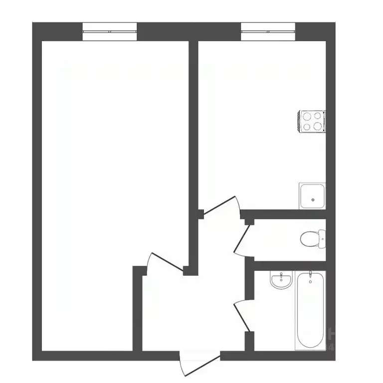 1-к кв. Тюменская область, Тюмень Ямская ул., 77 (36.2 м) - Фото 2