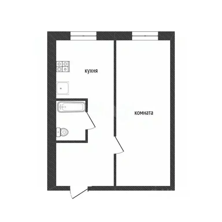 1-к кв. Ленинградская область, Кириши Советская ул., 9 (28.2 м) - Фото 2