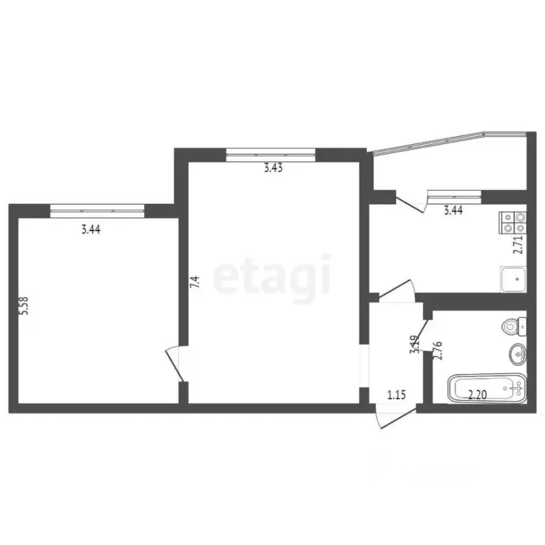 2-к кв. Тюменская область, Тюмень Кремлевская ул., 85 (64.0 м) - Фото 1
