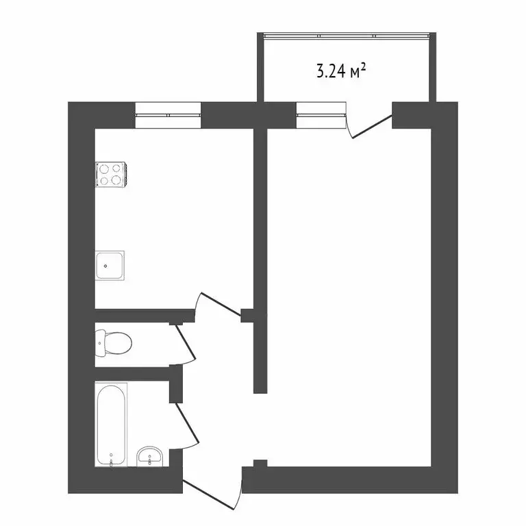 1-комнатная квартира: Улан-Удэ, улица Шумяцкого, 20 (39.9 м) - Фото 1
