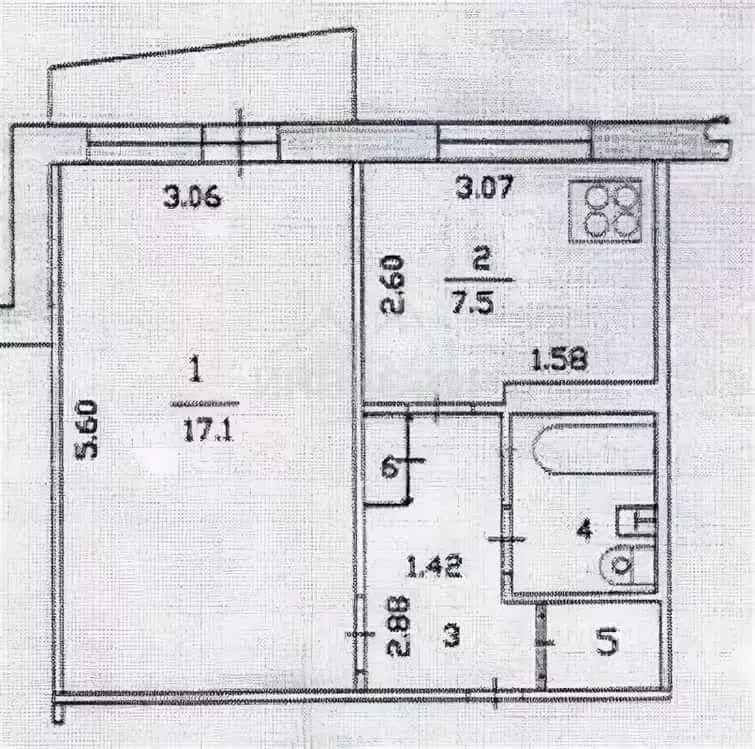 1-к кв. Татарстан, Казань Чистопольская ул., 61 (33.0 м) - Фото 2