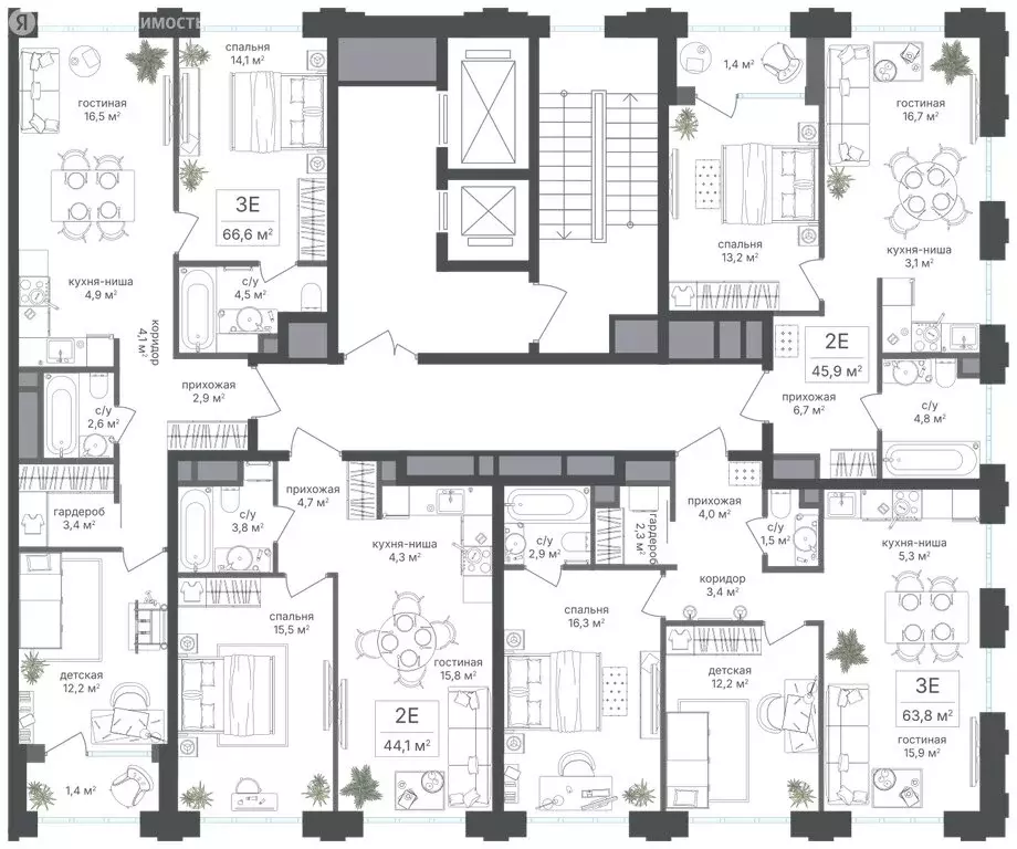 2-комнатная квартира: Москва, САО, Головинский район, жилой комплекс ... - Фото 1