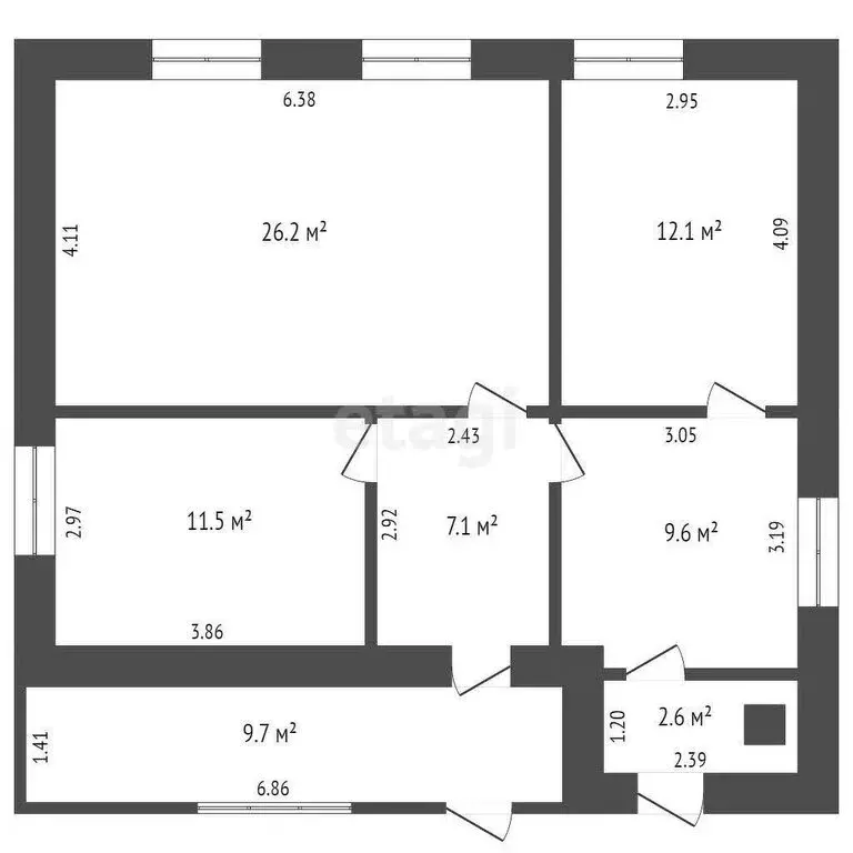 Дом в Ембаево, Спортивная улица (1354 м) - Фото 0