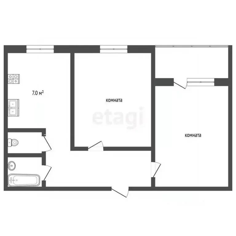 2-к кв. Ямало-Ненецкий АО, Муравленко ул. Ленина, 72 (48.1 м) - Фото 2