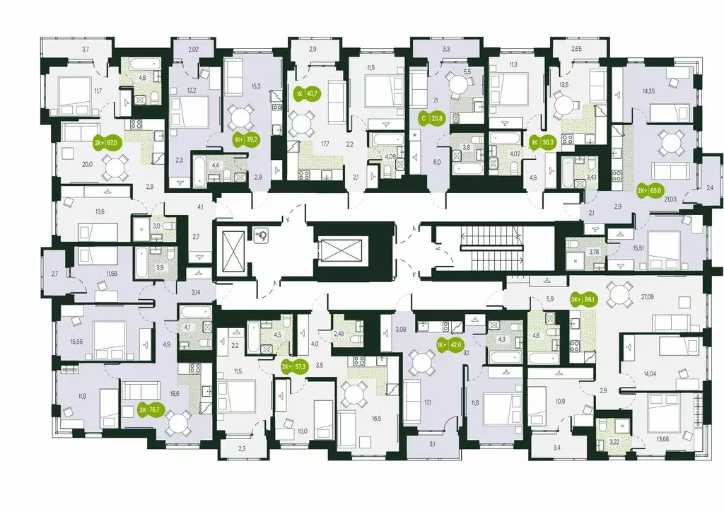 2-комнатная квартира: Чита, микрорайон Каштакский (39.2 м) - Фото 1