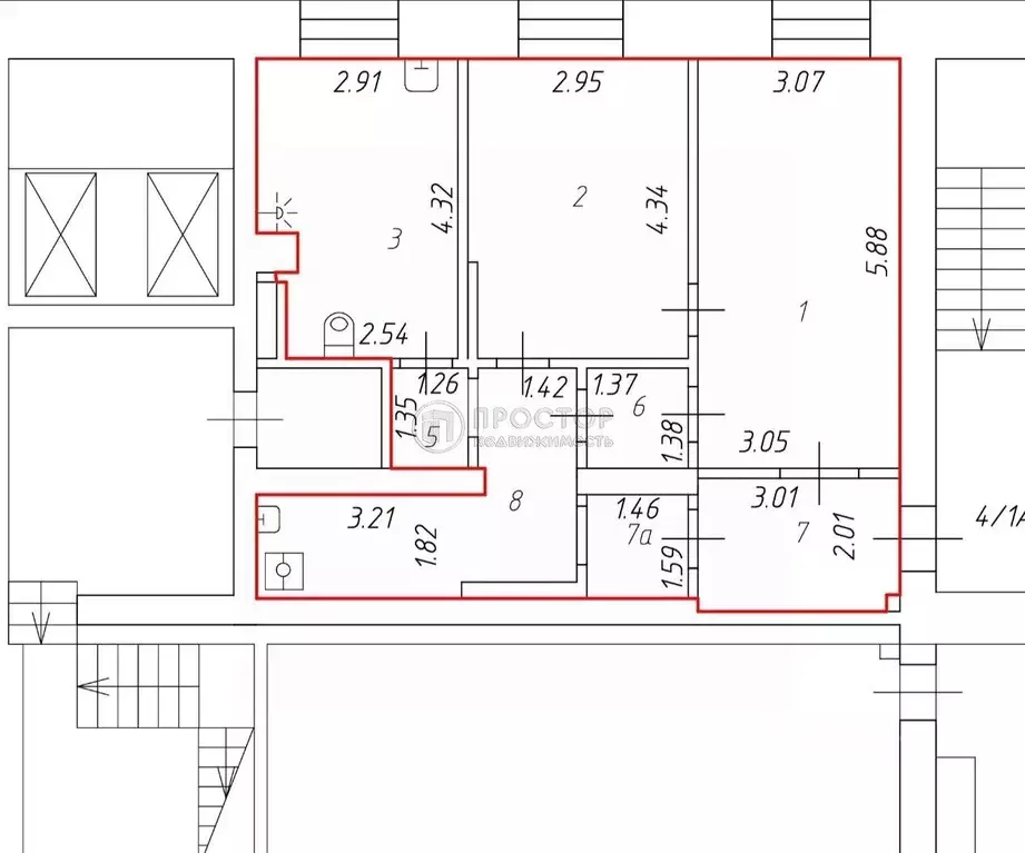 Помещение свободного назначения в Москва просп. Мира, 112 (65 м) - Фото 2