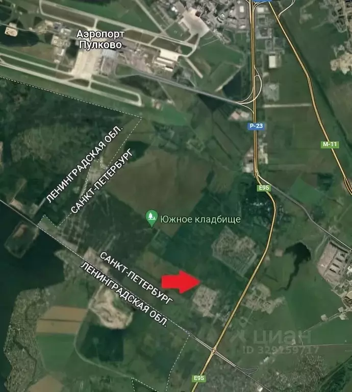 Участок в Санкт-Петербург Пулковский Меридиан муниципальный округ,  ... - Фото 1