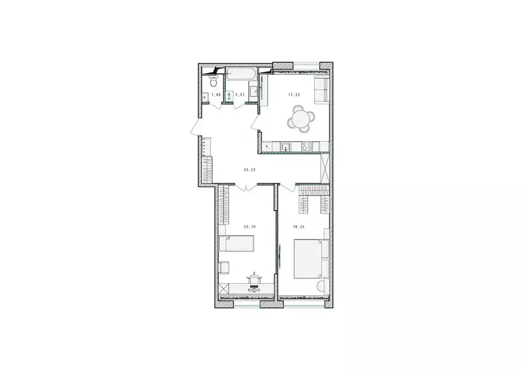 2-к кв. Московская область, Пушкино Ярославское ш., 194 (81.2 м) - Фото 1