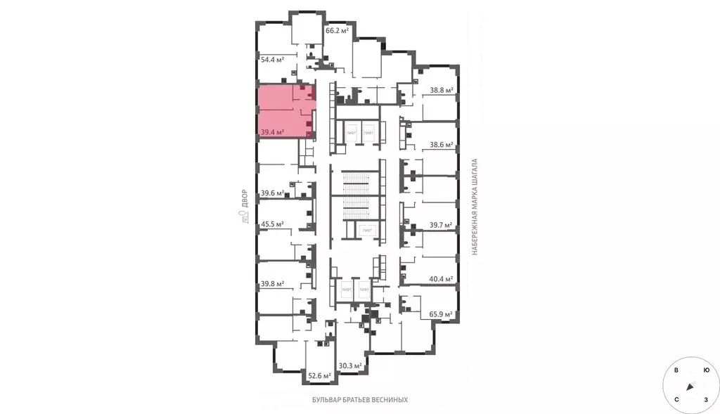 1-комнатная квартира: Москва, ЖК Марк, к3 (39.4 м) - Фото 1