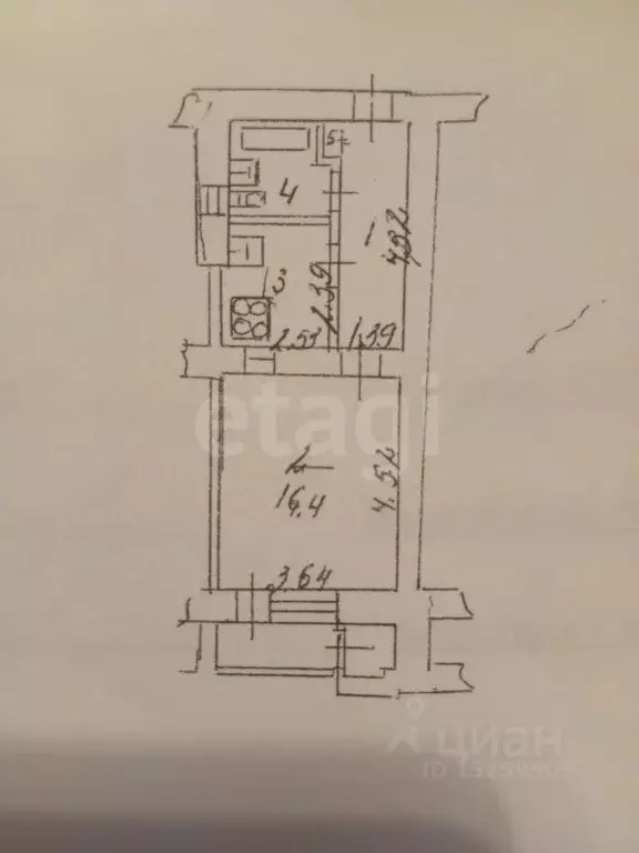 1-к кв. Липецкая область, Липецк ул. З. Космодемьянской, 2/1 (33.9 м) - Фото 1