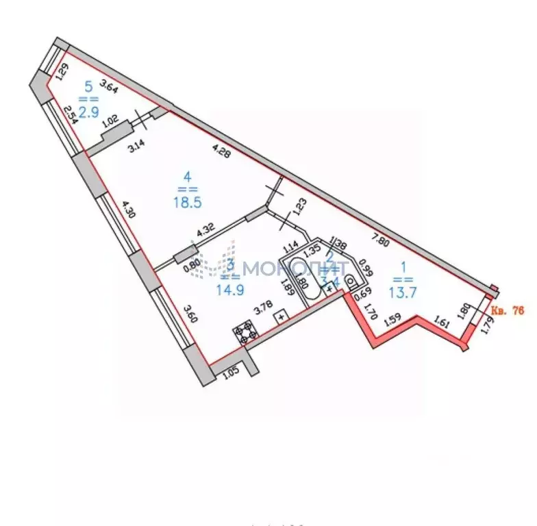 1-к кв. Нижегородская область, Нижний Новгород ул. Владимира ... - Фото 1
