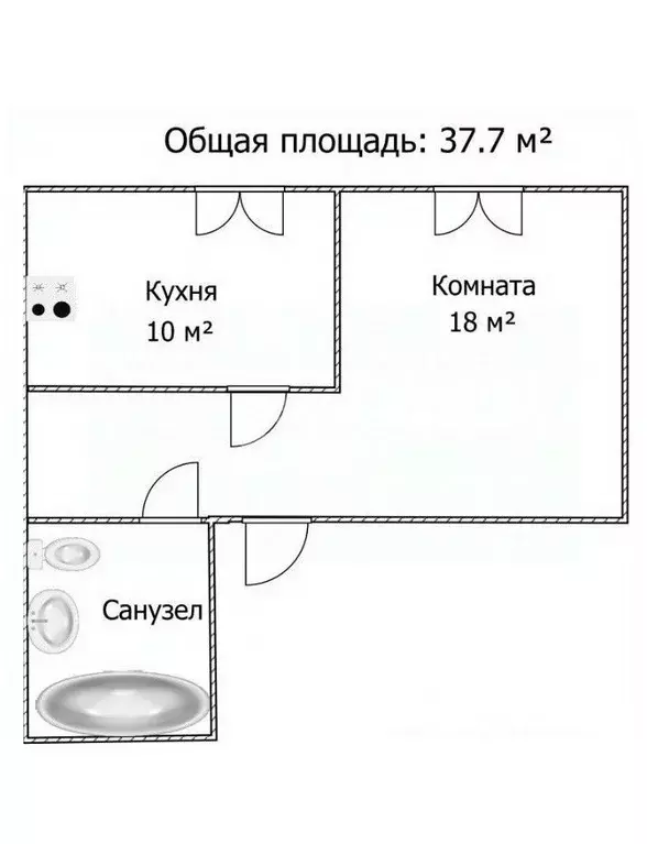 1-к кв. Саратовская область, Саратов Гвардейская ул., 5Б (37.7 м) - Фото 1