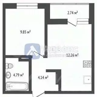 1-к кв. Тюменская область, Тюмень ул. Фармана Салманова, 23 (33.0 м) - Фото 2