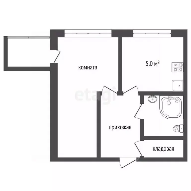 1-к кв. Архангельская область, Архангельск Новгородский просп., 172 ... - Фото 1
