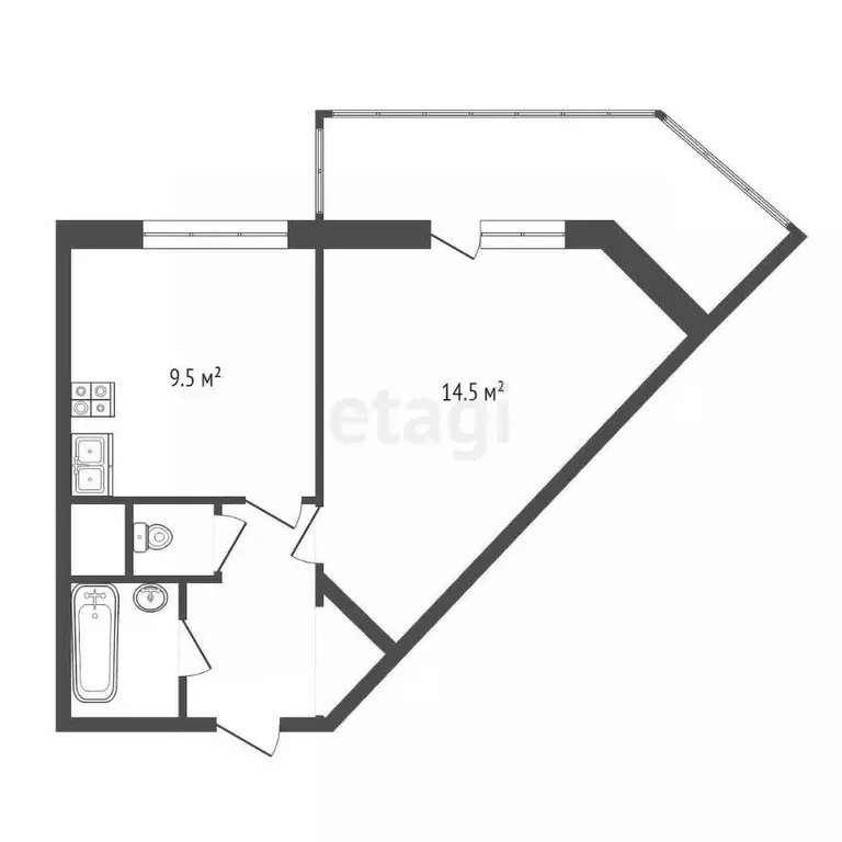 1-к кв. Санкт-Петербург Ленская ул., 6к5 (30.9 м) - Фото 1