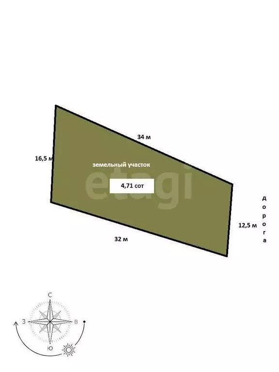 Участок в Орджоникидзе, СНТ Волна (4.71 м) - Фото 1