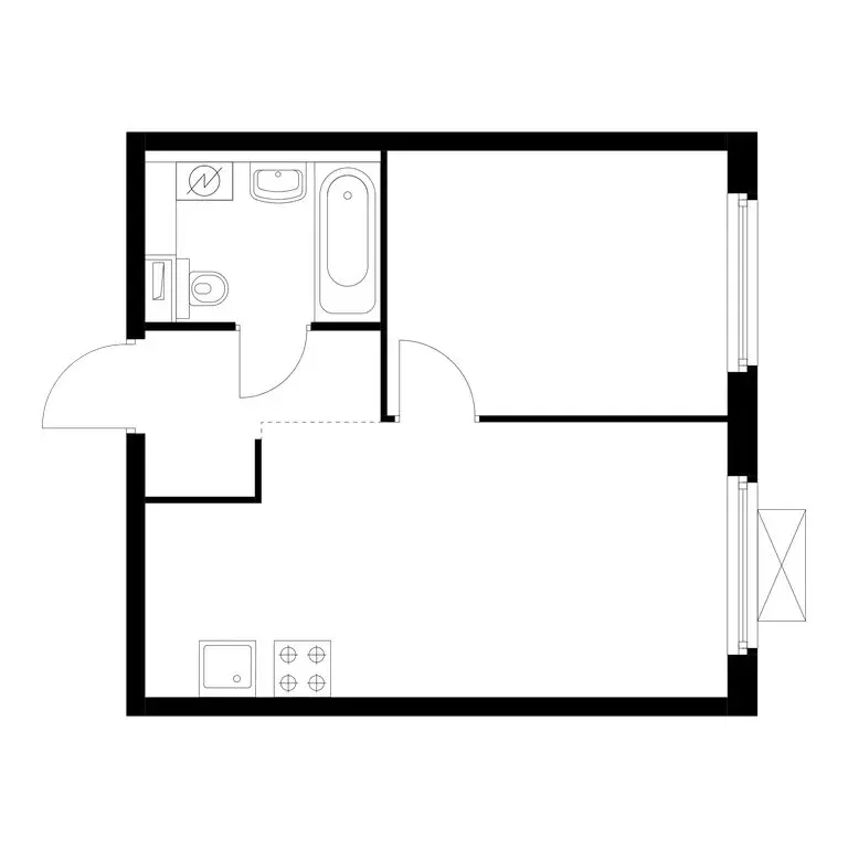 1-комнатная квартира: Казань, жилой комплекс Нокса Парк, 8 (34.7 м) - Фото 0