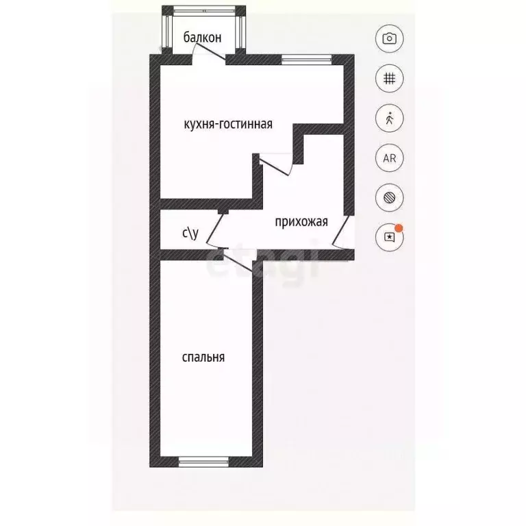2-к кв. Приморский край, Владивосток ул. Адмирала Кузнецова, 68А (46.6 ... - Фото 1