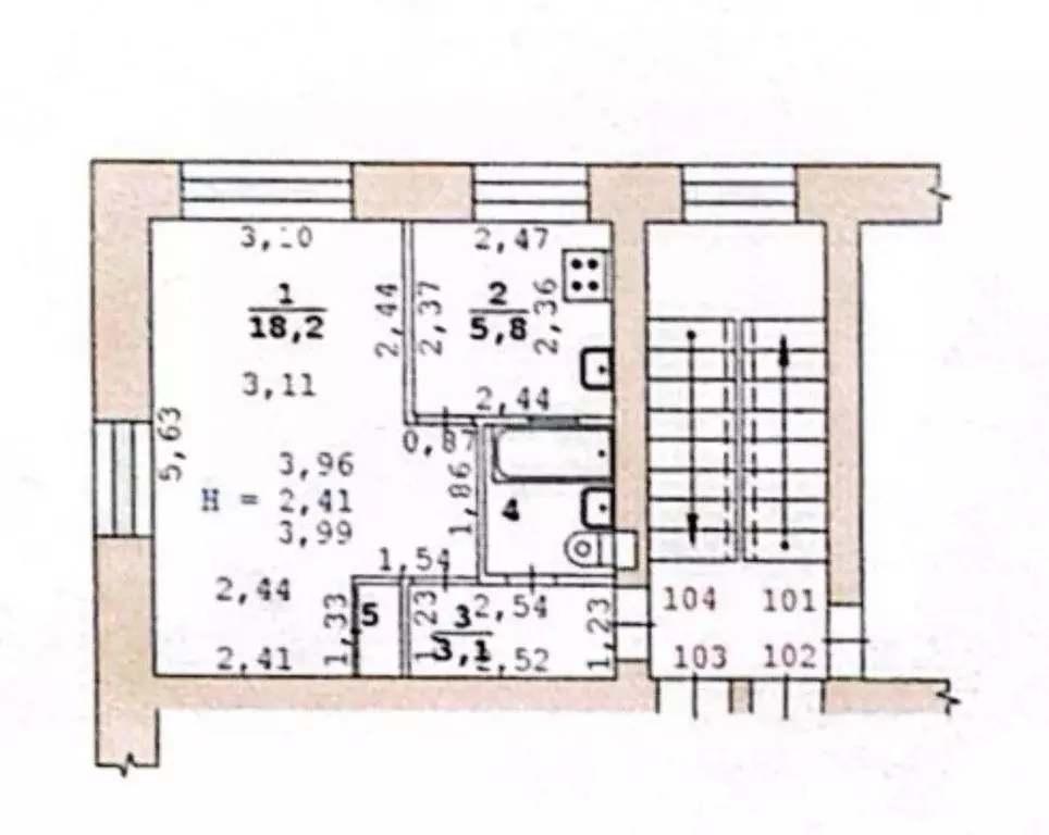 1-к кв. Свердловская область, Екатеринбург ул. Заводская, 12 (30.9 м) - Фото 2