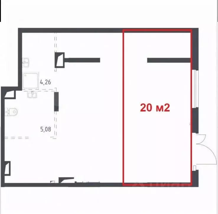 Помещение свободного назначения в Москва пер. Любучанский, 1к4 (20 м) - Фото 2