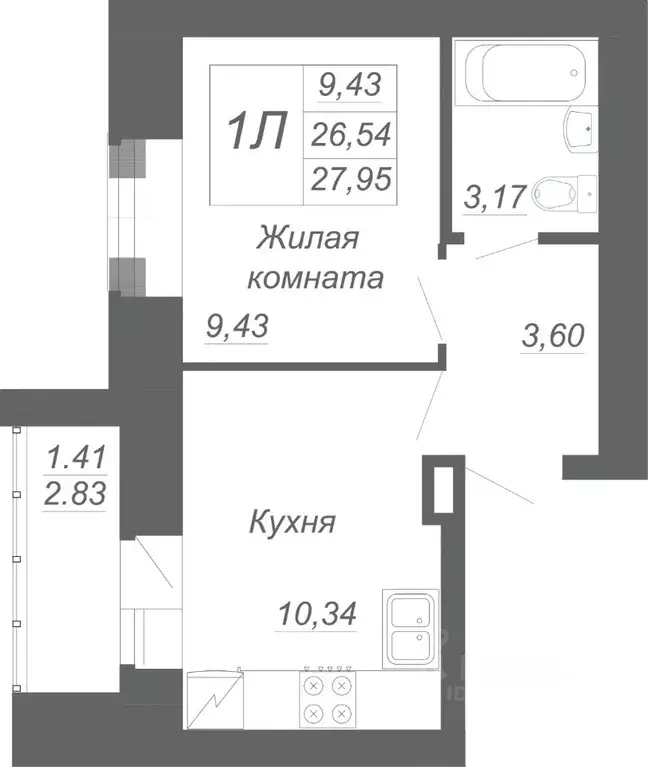 1-к кв. Татарстан, Зеленодольский район, Осиновское с/пос, с. Осиново ... - Фото 0