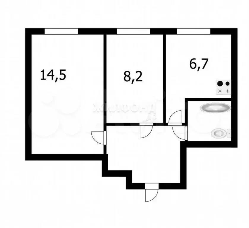 2-к. квартира, 39 м, 1/9 эт. - Фото 0