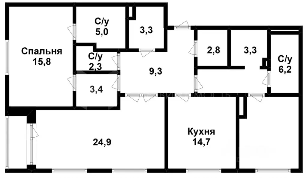 3-к кв. Тюменская область, Тюмень ул. Осипенко, 16 (112.0 м) - Фото 1