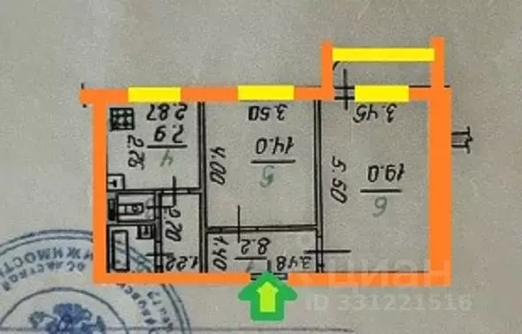 2-к кв. Орловская область, Орел ул. 4-я Курская, 31 (52.7 м) - Фото 2