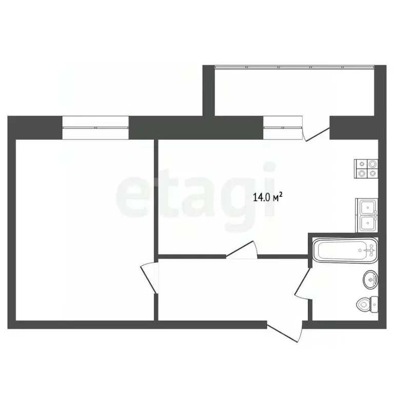 1-к кв. Ярославская область, Тутаев ул. Розы Люксембург, 70 (41.1 м) - Фото 2
