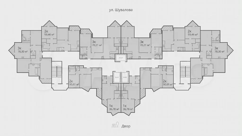 1-к. квартира, 36,8 м, 18/19 эт. - Фото 0