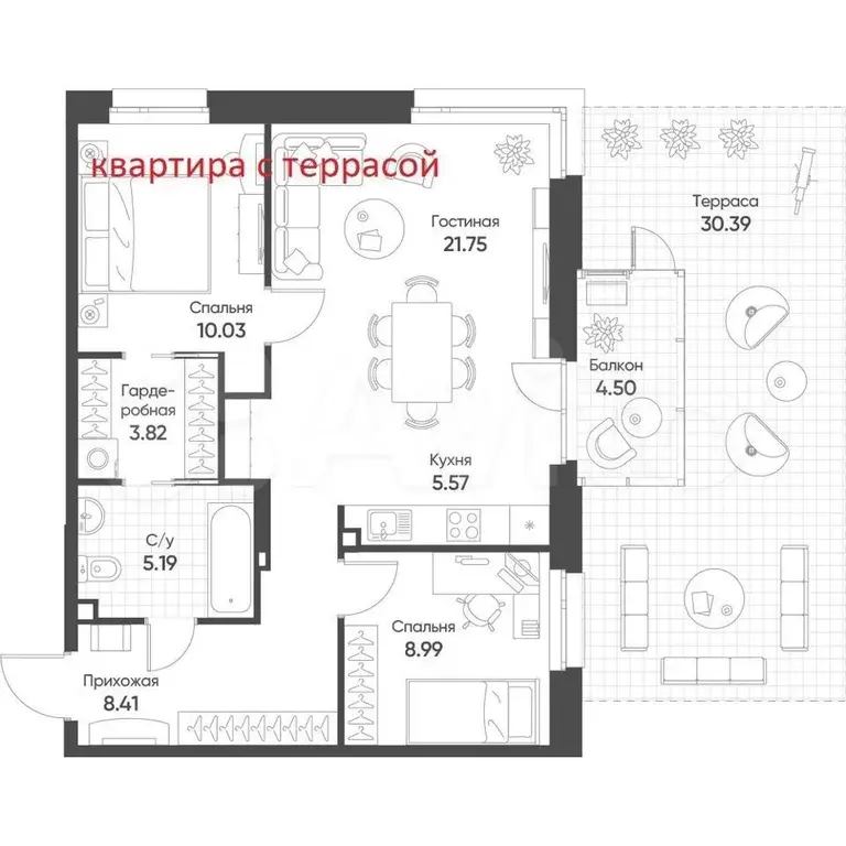 3-к. квартира, 74 м, 3/20 эт. - Фото 1